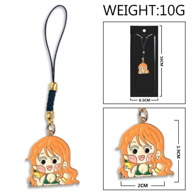 One Piece Anime peripheral colorful drip oil alloy machine rope pendant price for 5 pcs