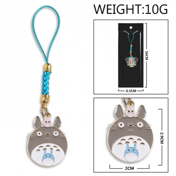 TOTORO Anime peripheral colorful drip oil alloy machine rope pendant price for 5 pcs