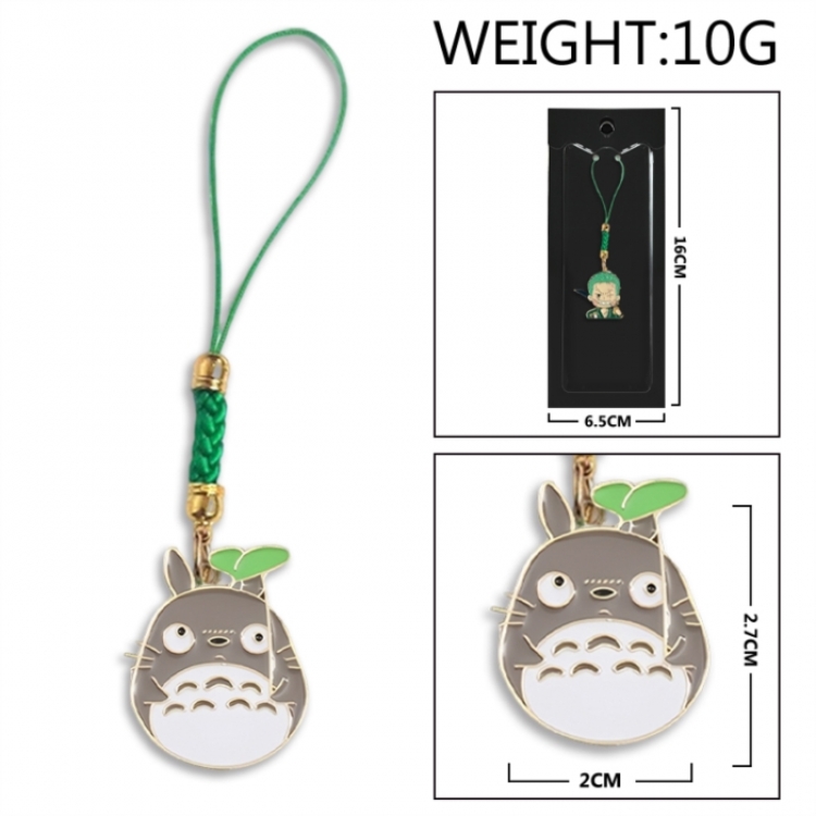 TOTORO Anime peripheral colorful drip oil alloy machine rope pendant price for 5 pcs