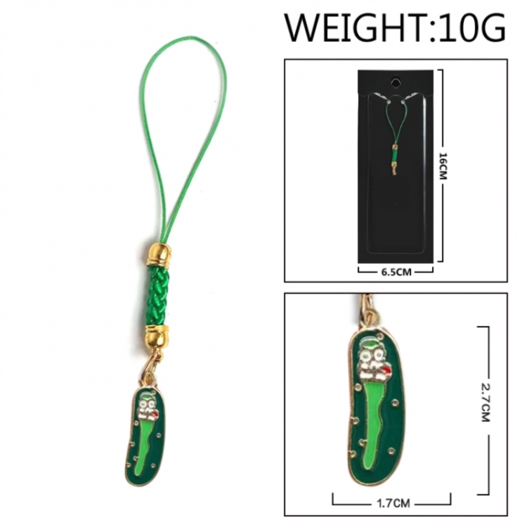 Rick and Morty Anime peripheral colorful drip oil alloy machine rope pendant price for 5 pcs