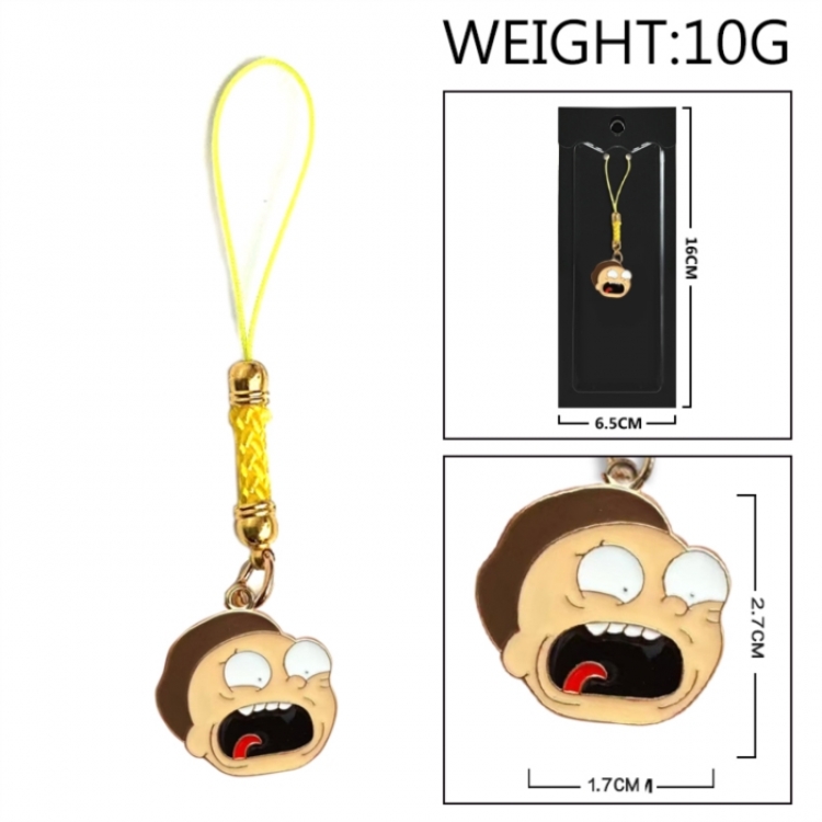 Rick and Morty Anime peripheral colorful drip oil alloy machine rope pendant price for 5 pcs