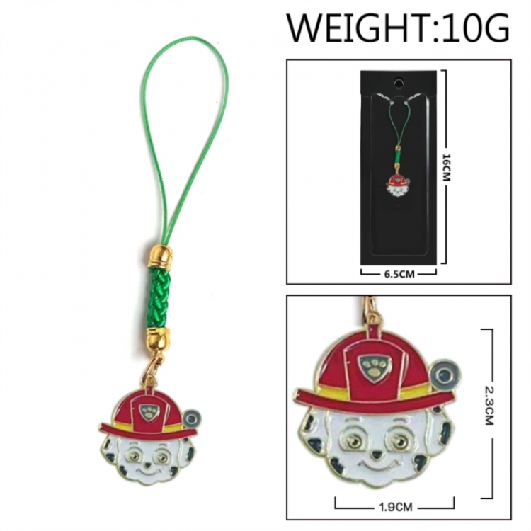 PAW Patrol Anime peripheral colorful drip oil alloy machine rope pendant price for 5 pcs