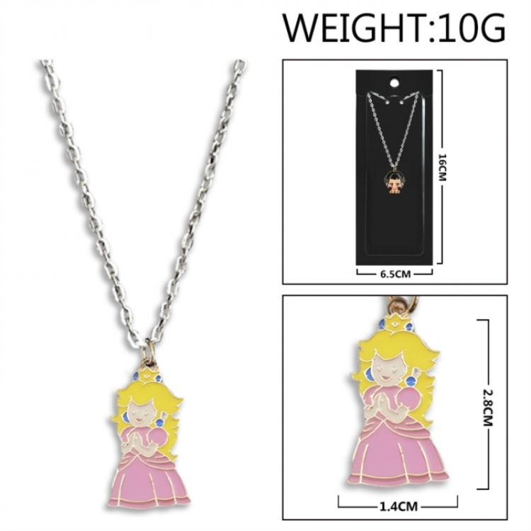 Super Mario Anime peripheral colorful drip oil alloy necklace price for 5 pcs