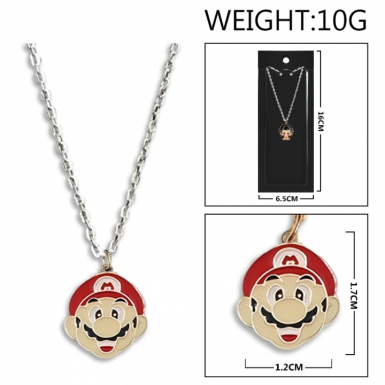 Super Mario Anime peripheral colorful drip oil alloy necklace price for 5 pcs