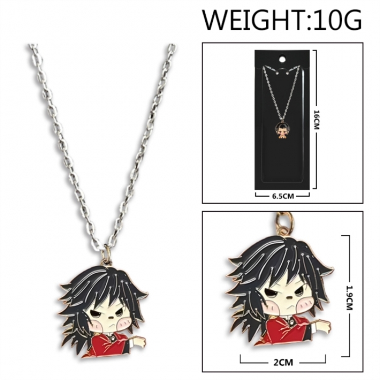 Demon Slayer Kimets Anime peripheral colorful drip oil alloy necklace price for 5 pcs