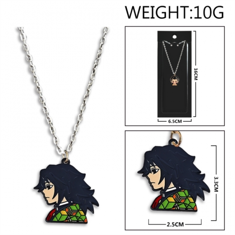 Demon Slayer Kimets Anime peripheral colorful drip oil alloy necklace price for 5 pcs