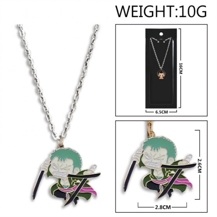 One Piece Anime peripheral colorful drip oil alloy necklace price for 5 pcs