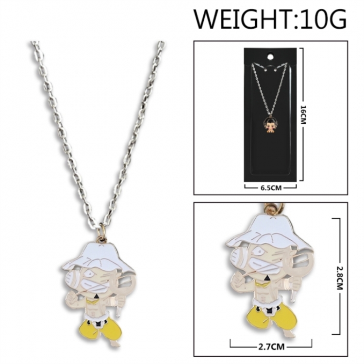 One Piece Anime peripheral colorful drip oil alloy necklace price for 5 pcs
