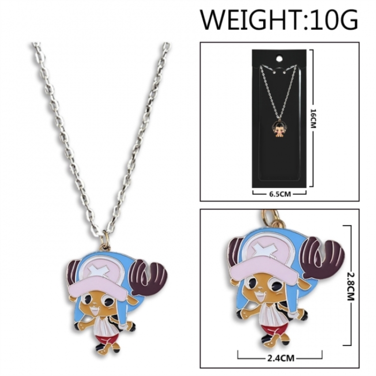 One Piece Anime peripheral colorful drip oil alloy necklace price for 5 pcs