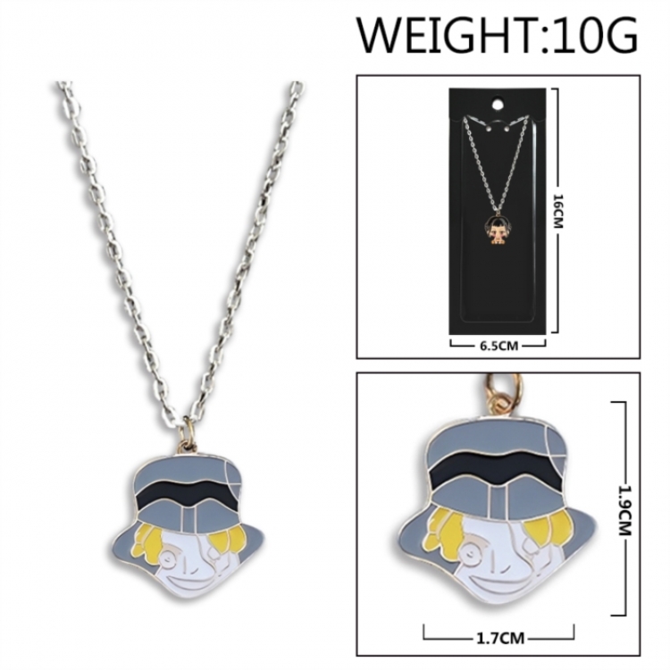 One Piece Anime peripheral colorful drip oil alloy necklace price for 5 pcs