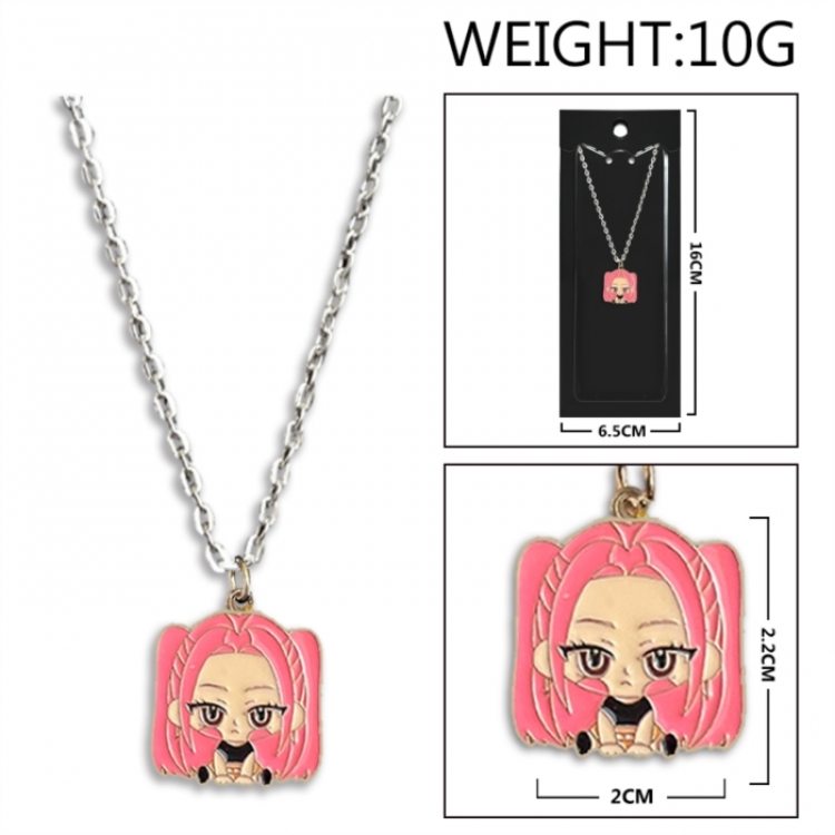 K-Pop:Demon Hunters Anime peripheral colorful drip oil alloy necklace price for 5 pcs