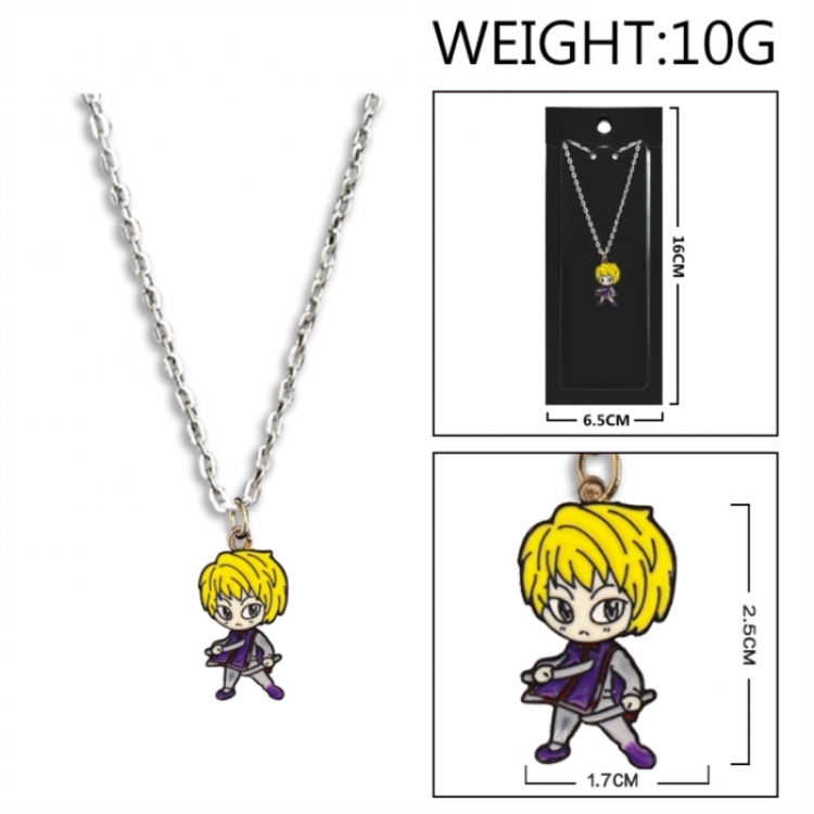 HunterXHunter Anime peripheral colorful drip oil alloy necklace price for 5 pcs