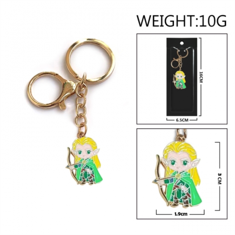 The Lord of the Rings Anime peripheral colorful drip oil alloy keychain pendant price for 5 pcs
