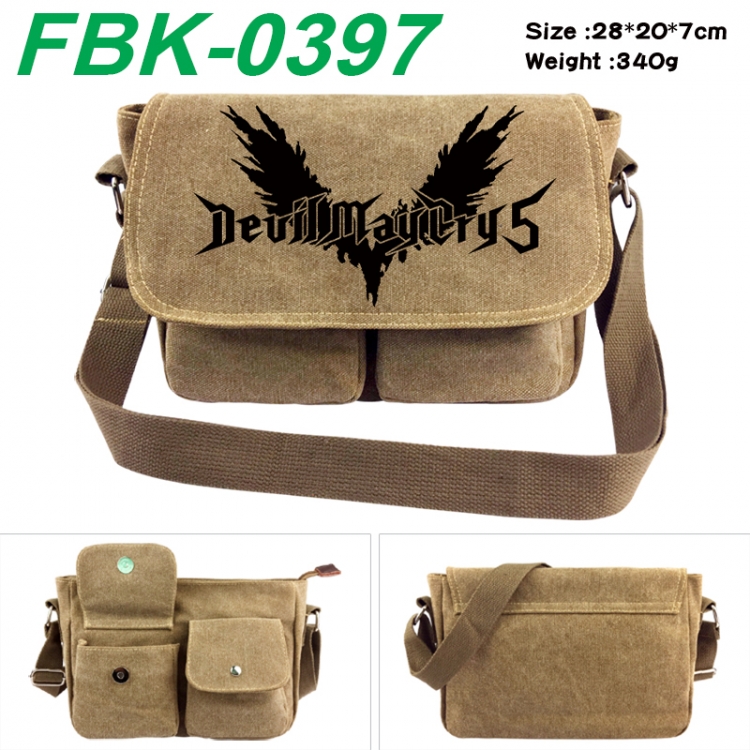 Devil May Cry  Anime peripheral canvas shoulder bag shoulder bag 28x20x7cm