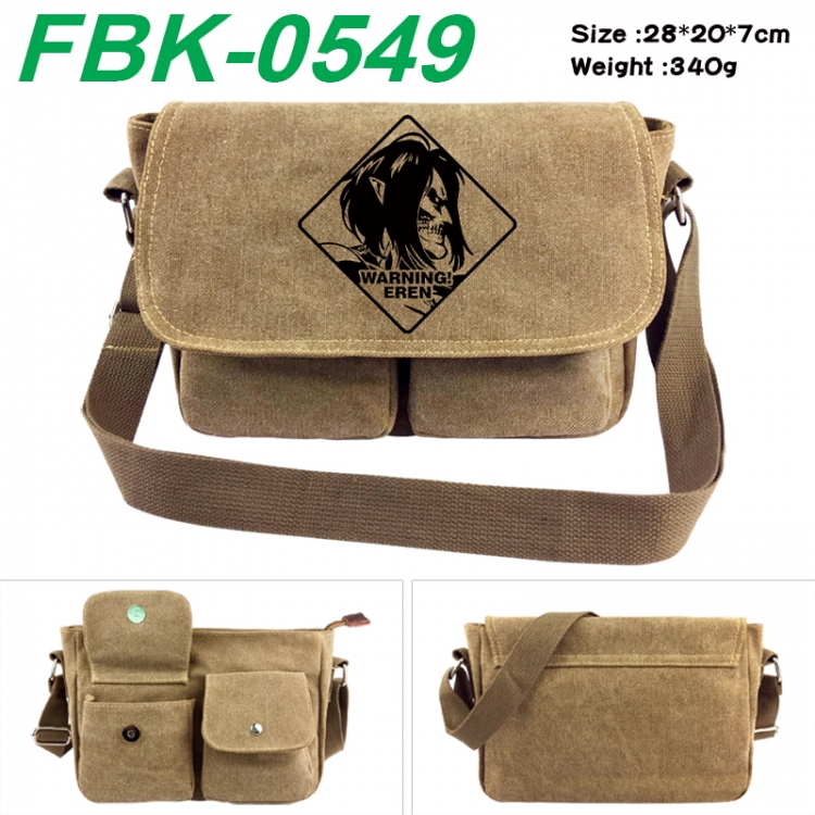 Shingeki no Kyojin Anime peripheral canvas shoulder bag shoulder bag 28x20x7cm