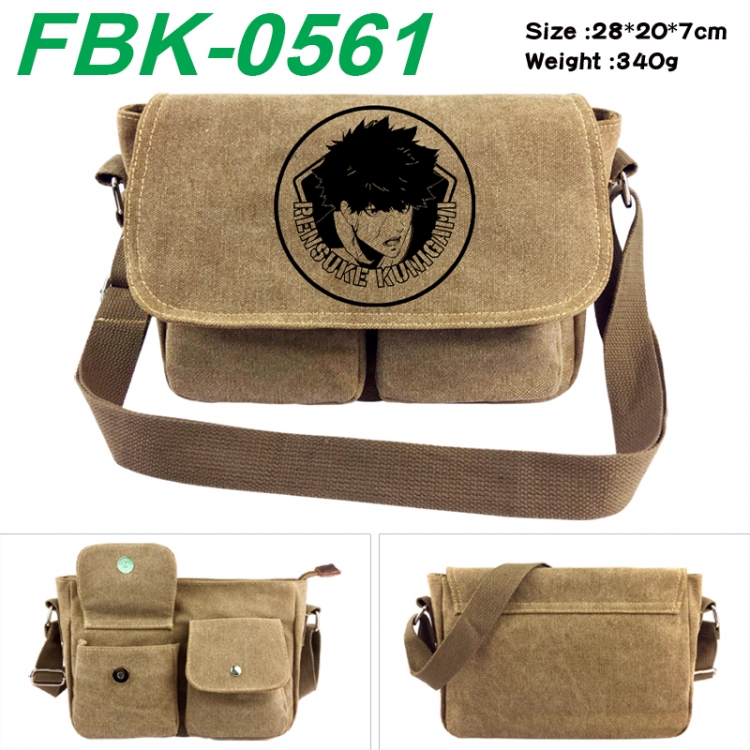 BLUE LOCK Anime peripheral canvas shoulder bag shoulder bag 28x20x7cm