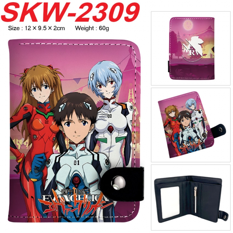 EVA  Anime vertical button folding wallet 12X9.5X2CM 60g