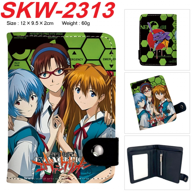 EVA  Anime vertical button folding wallet 12X9.5X2CM 60g