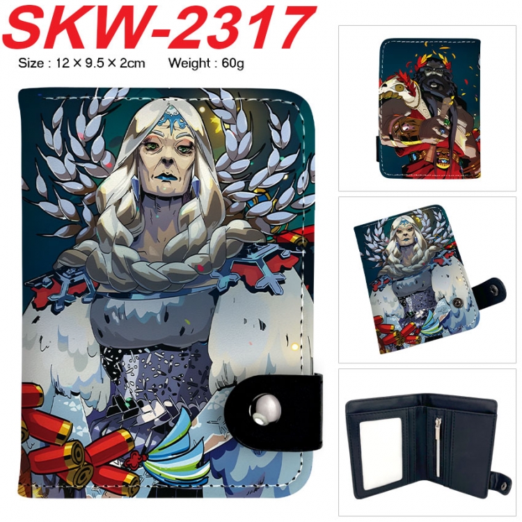 Hades Anime vertical button folding wallet 12X9.5X2CM 60g