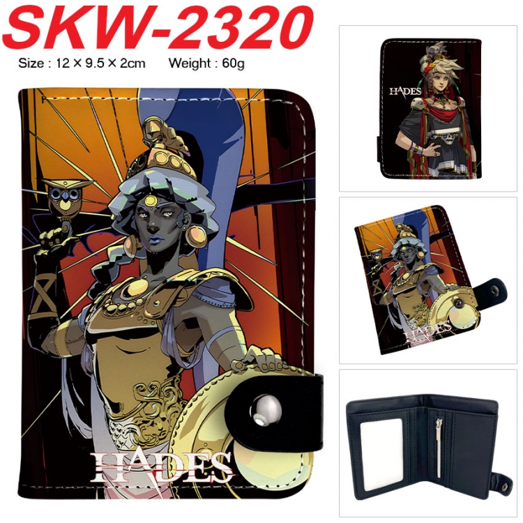 Hades Anime vertical button folding wallet 12X9.5X2CM 60g