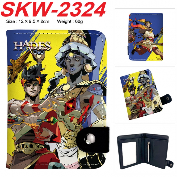 Hades Anime vertical button folding wallet 12X9.5X2CM 60g