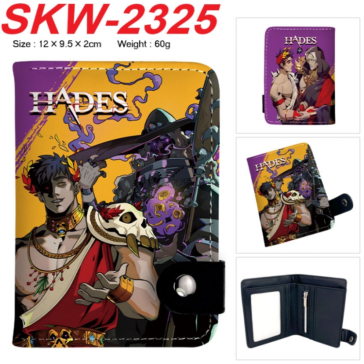 Hades Anime vertical button folding wallet 12X9.5X2CM 60g