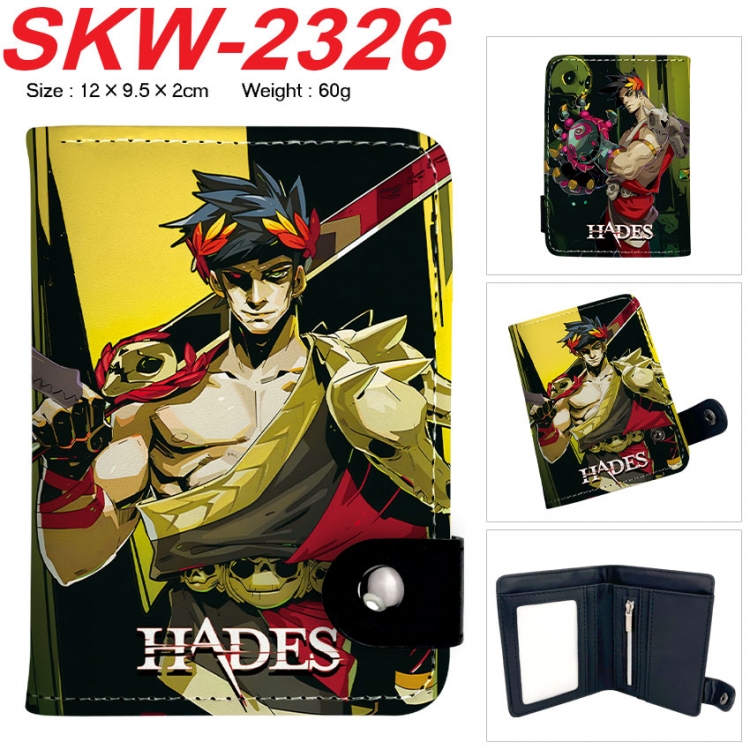 Hades Anime vertical button folding wallet 12X9.5X2CM 60g