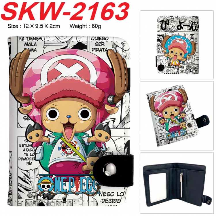 One Piece Anime vertical button folding wallet 12X9.5X2CM 60g