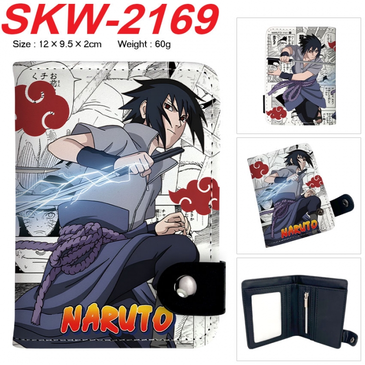 Naruto Anime vertical button folding wallet 12X9.5X2CM 60g