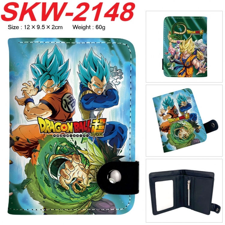 DRAGON BALL Anime vertical button folding wallet 12X9.5X2CM 60g