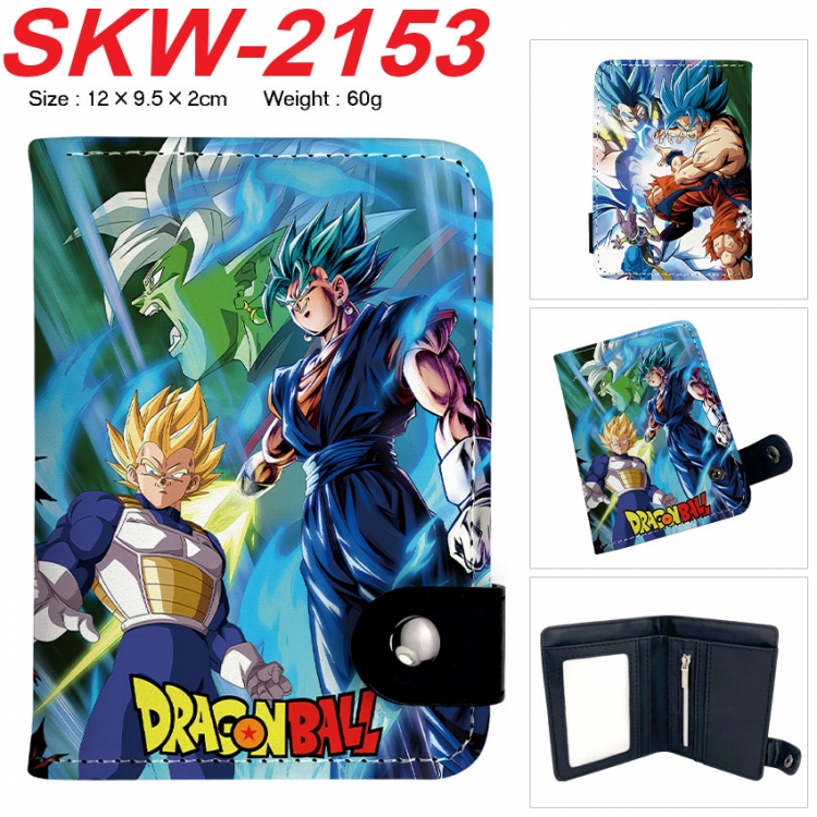 DRAGON BALL Anime vertical button folding wallet 12X9.5X2CM 60g