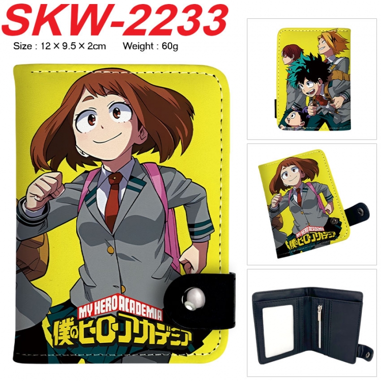 My Hero Academia Anime vertical button folding wallet 12X9.5X2CM 60g
