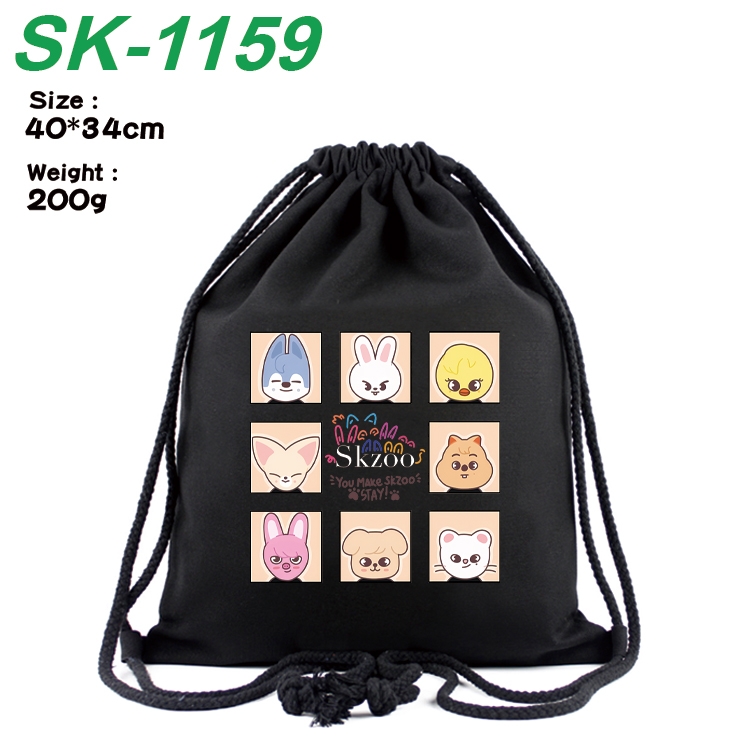 StrayKids Anime Coloring Book Drawstring Backpack 40X34cm 200g