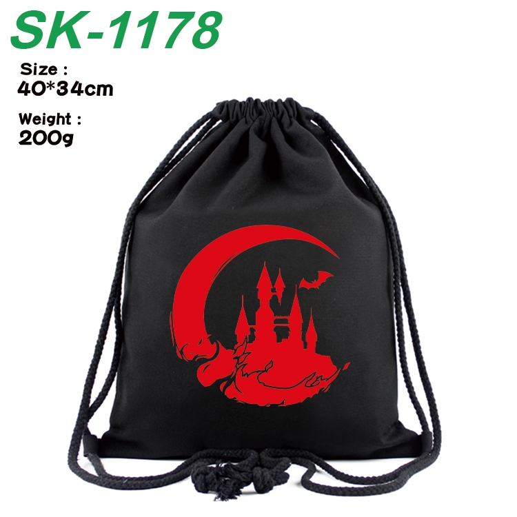Castlevania Anime Coloring Book Drawstring Backpack 40X34cm 200g