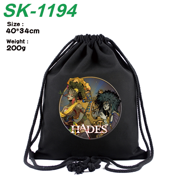 Hades Anime Coloring Book Drawstring Backpack 40X34cm 200g
