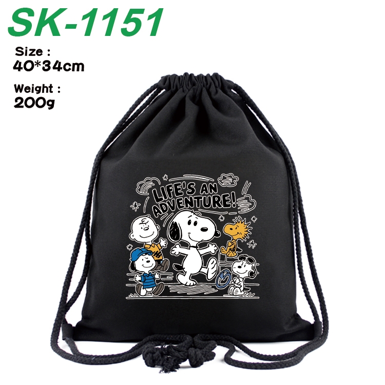 Snoopy Anime Coloring Book Drawstring Backpack 40X34cm 200g