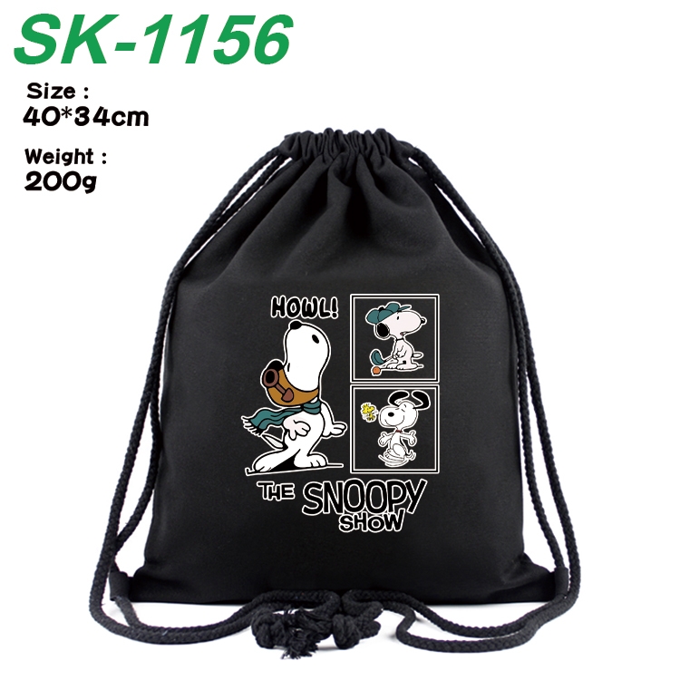 Snoopy Anime Coloring Book Drawstring Backpack 40X34cm 200g