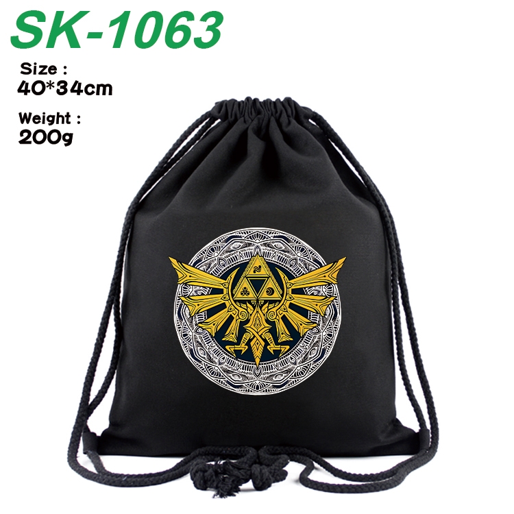 The Legend of Zelda Anime Coloring Book Drawstring Backpack 40X34cm 200g