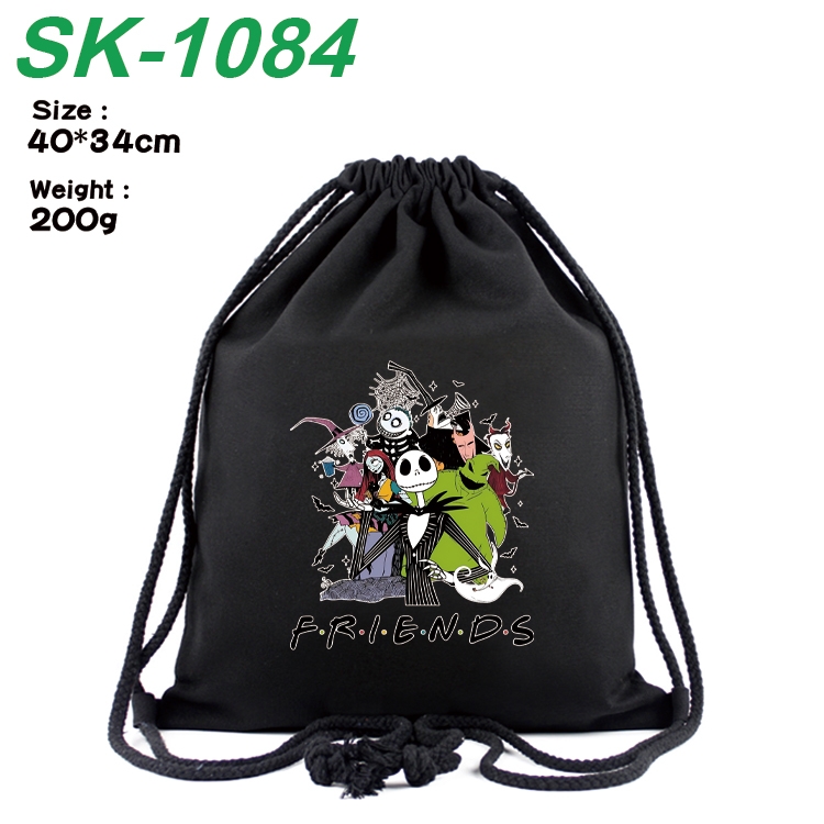 The Nightmare Before Christmas Anime Coloring Book Drawstring Backpack 40X34cm 200g