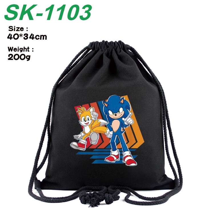 Sonic The Hedgehog Anime Coloring Book Drawstring Backpack 40X34cm 200g