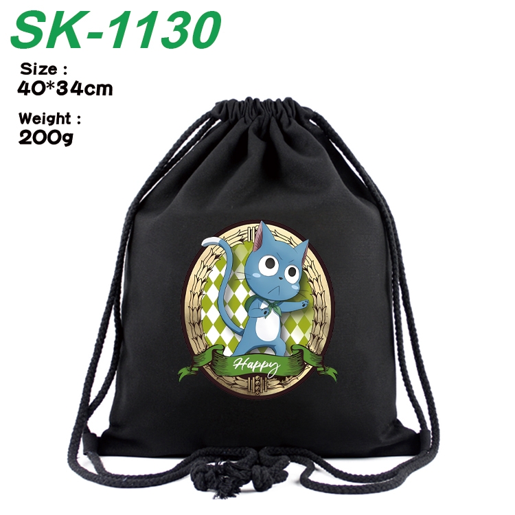 Fairy tail Anime Coloring Book Drawstring Backpack 40X34cm 200g