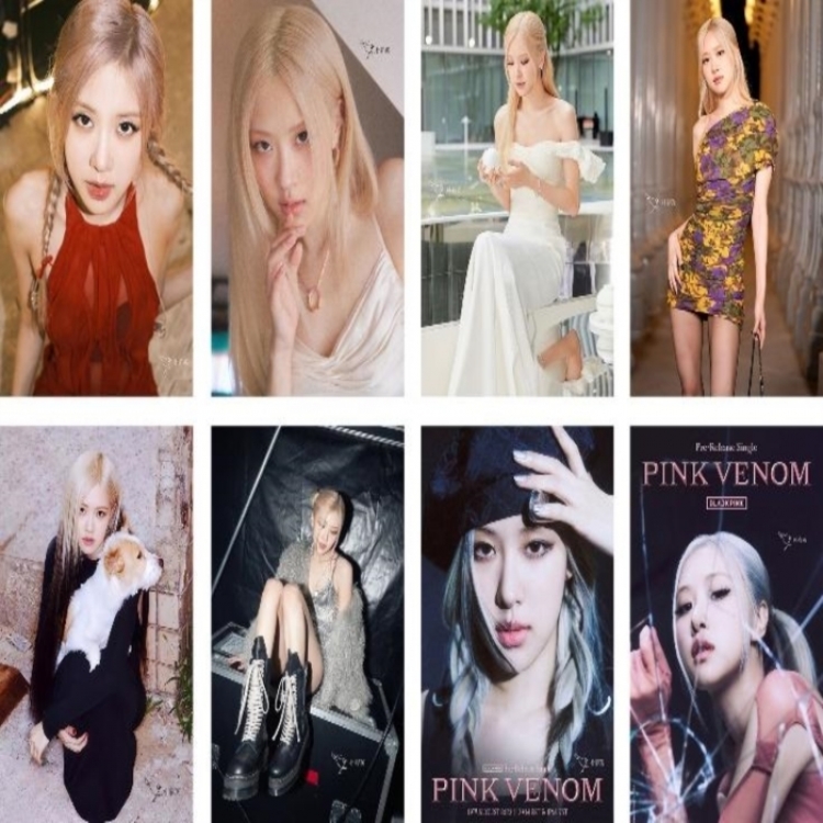 BLACK PINK Embossed poster 8 pcs a set 42X29CM price for 5 sets 