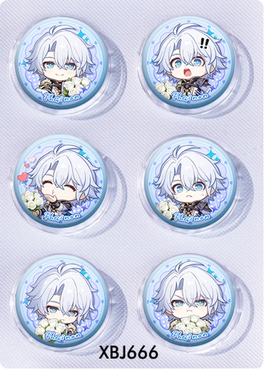 Honkai: Star Rail Anime peripheral pill bar badge 25mm a set of 6 price for 5 sets 
