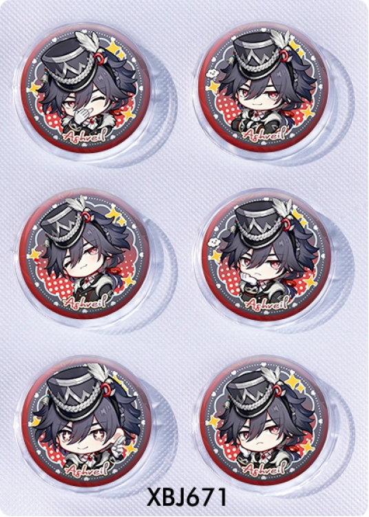 Honkai: Star Rail Anime peripheral pill bar badge 25mm a set of 6 price for 5 sets 