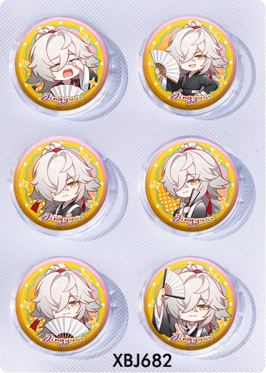 Honkai: Star Rail Anime peripheral pill bar badge 25mm a set of 6 price for 5 sets 