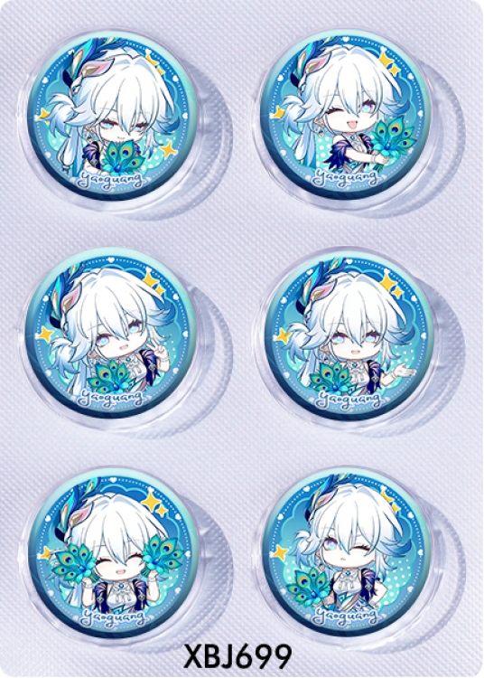 Honkai: Star Rail Anime peripheral pill bar badge 25mm a set of 6 price for 5 sets 