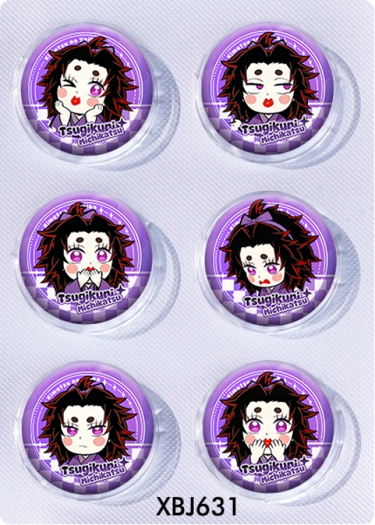 Demon Slayer Kimets Anime peripheral pill bar badge 25mm a set of 6 price for 5 sets
