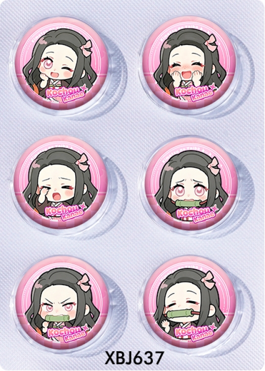 Demon Slayer Kimets Anime peripheral pill bar badge 25mm a set of 6 price for 5 sets