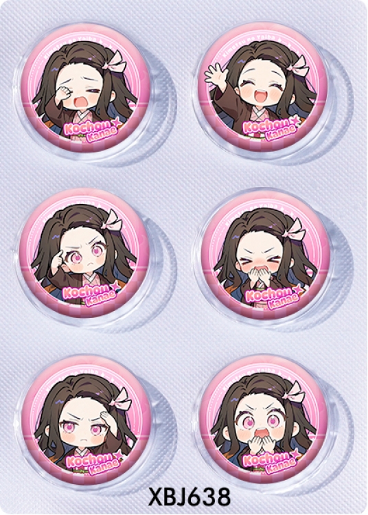 Demon Slayer Kimets Anime peripheral pill bar badge 25mm a set of 6 price for 5 sets