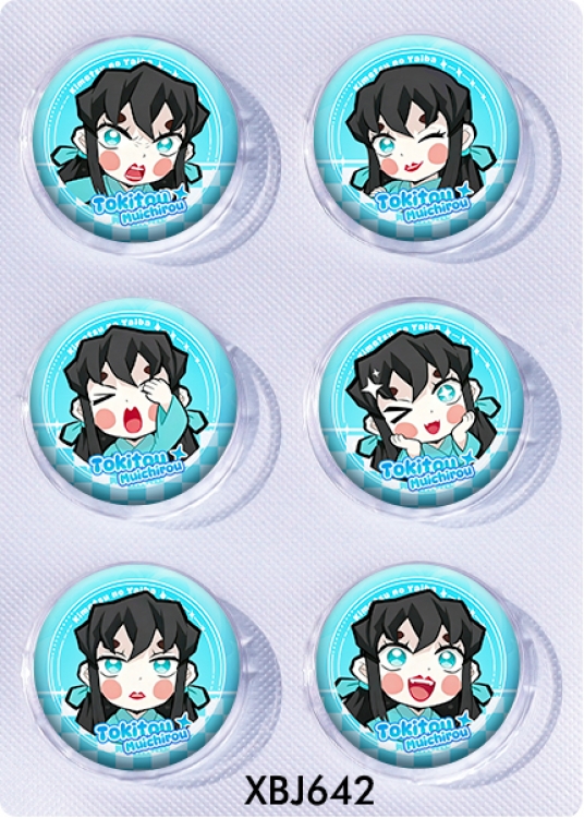 Demon Slayer Kimets Anime peripheral pill bar badge 25mm a set of 6 price for 5 sets